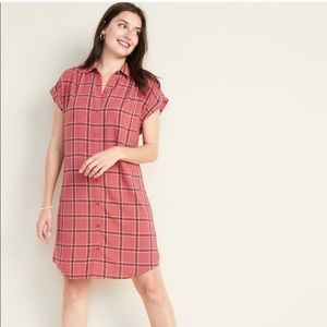 NWT Old Navy Plaid Shirt Dress